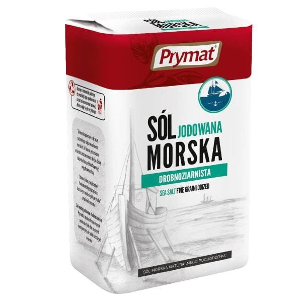 PRYMAT Sól morska jodowana drobnoziarnista 1 kg