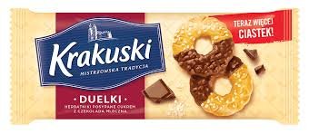 KRAKUSKI Duelki Herbatniki posypane cukrem z czekoladą