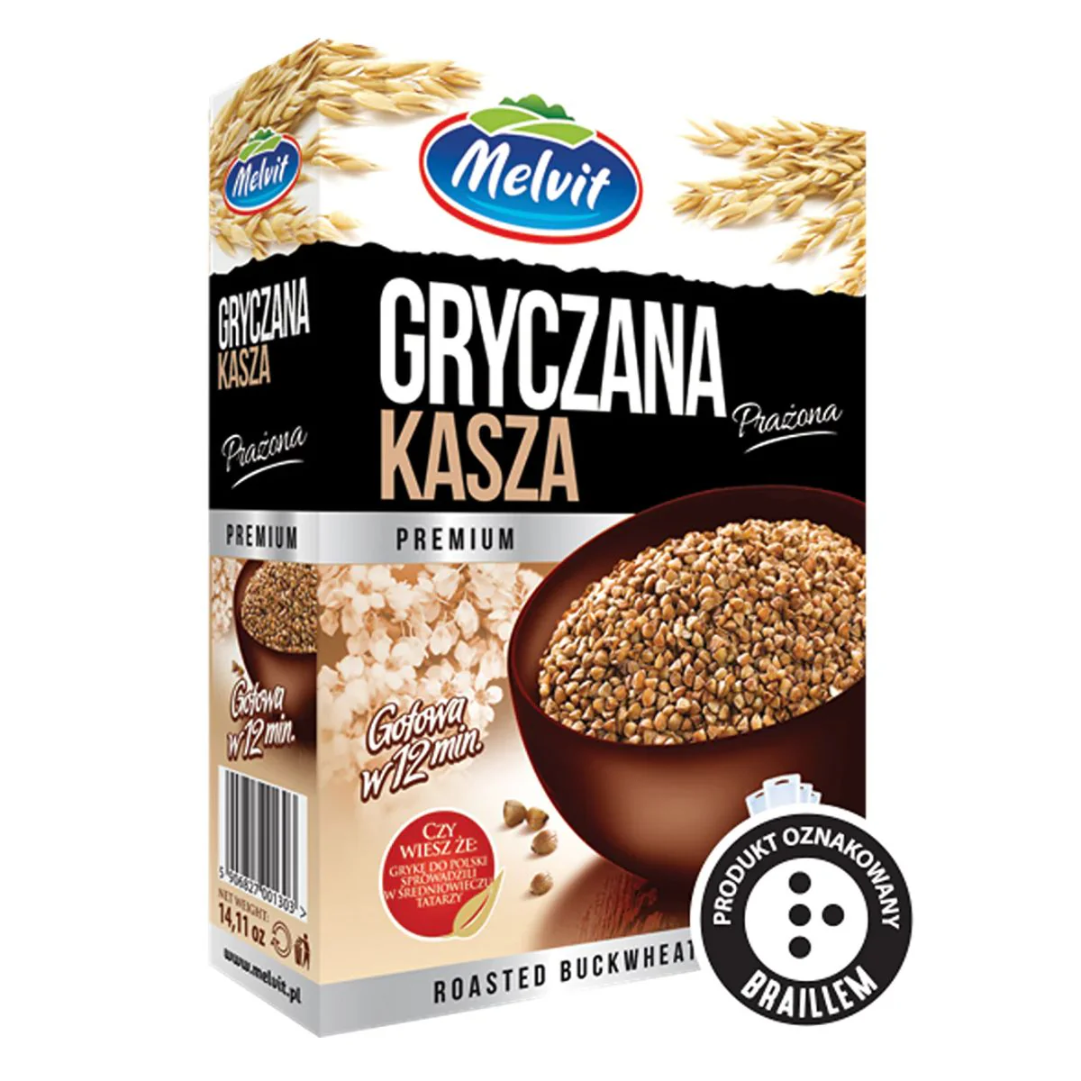 MELVIT Kasza gryczana prażona (4x100g)