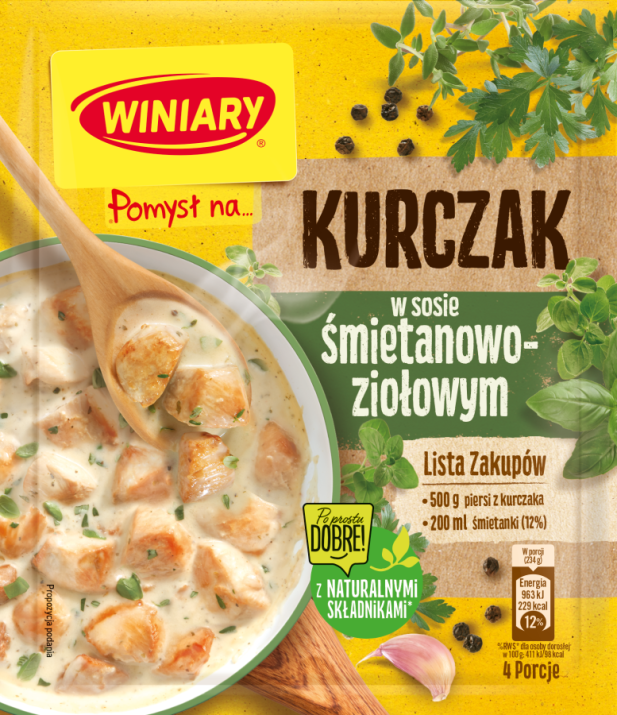 WINIARY POMYSŁ NA… kurczaka w sosie śmietanowo – ziołowym