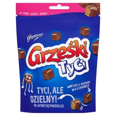 Grześki Tyci Wafelki z kremem w czekoladzie