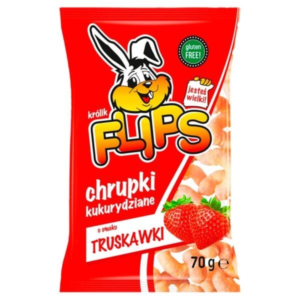 FLIPS Chrupki kukurydziane o smaku truskawki 70g