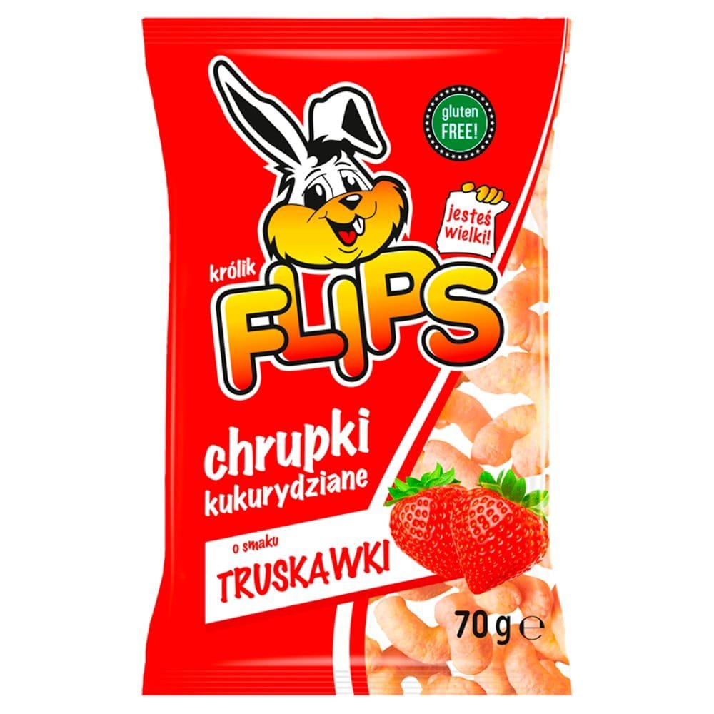 FLIPS Chrupki kukurydziane o smaku truskawki 70g