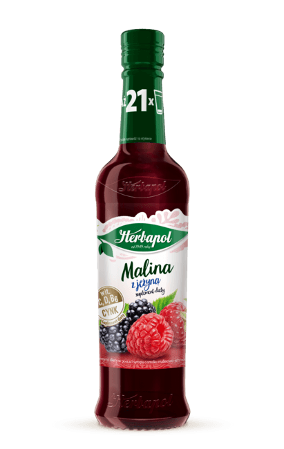 HERBAPOL Syrop o smaku malina z jeżyną 420ml