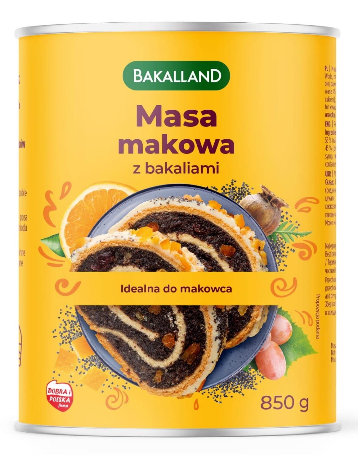 BAKALLAND Masa makowa z bakaliami