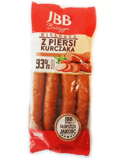 JBB Kiełbasa z piersi kurczaka ok. 0,75kg |145kr/kg|
