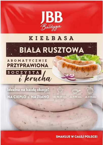 JBB Kiełbasa biała rusztowa ok. 0,6kg |145kr/kg|
