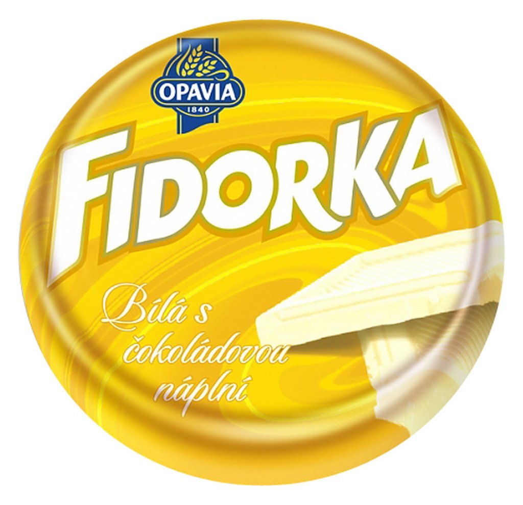 OPAVIA Fidorka Bílá s čokoládovou náplní 30g
