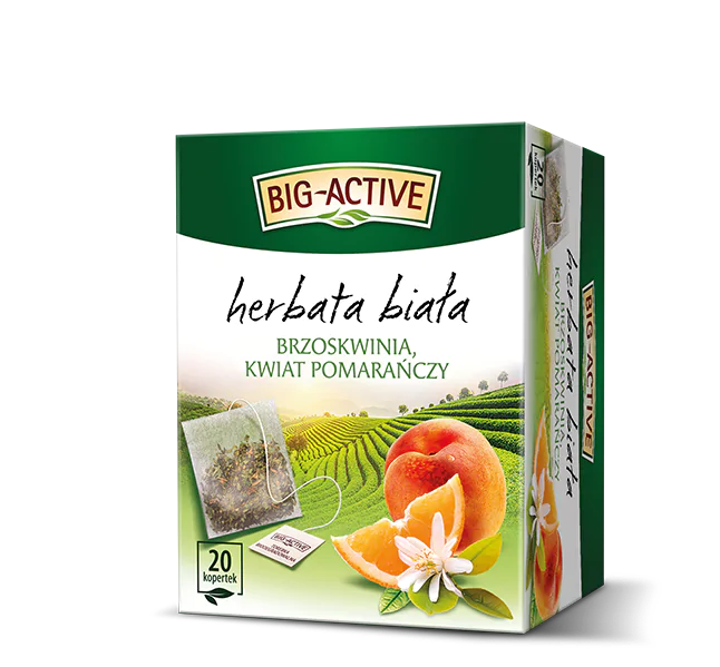 BIG ACTIVE Herbata biała z brzoskwinią i kwiatem pomarańczy