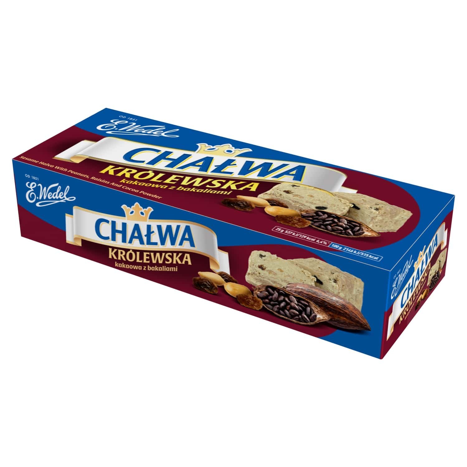 WEDEL Chałwa Królewska kakaowa z bakaliami 250 g