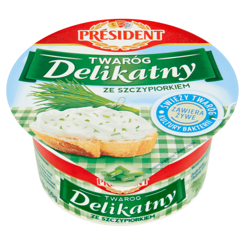President – Delikatny twaróg ze szczypiorkiem 150g