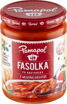 PAMAPOL Fasolka po bretońsku z wędzoną kiełbasą 500G
