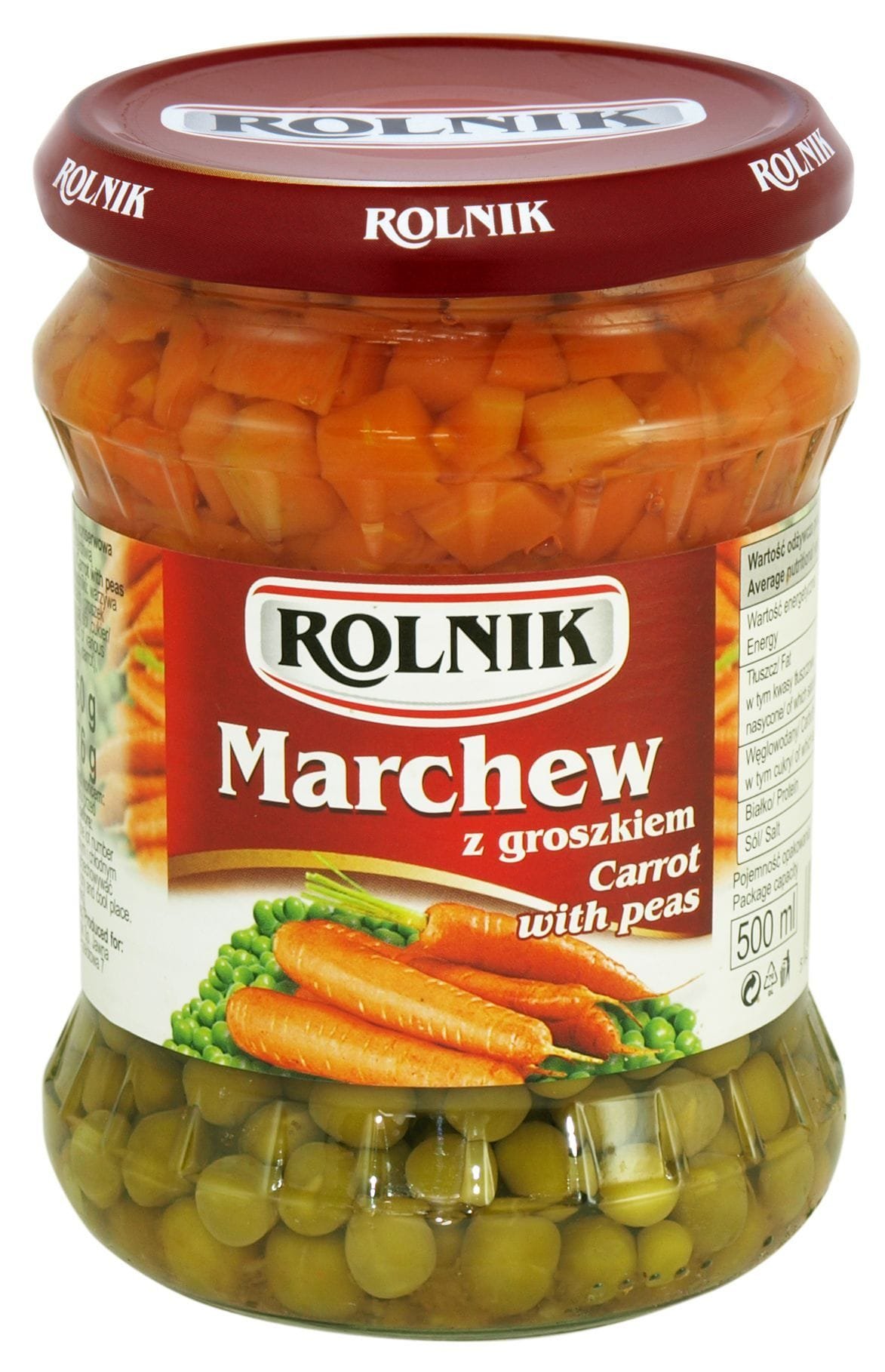 ROLNIK Marchew z groszkiem 460ml