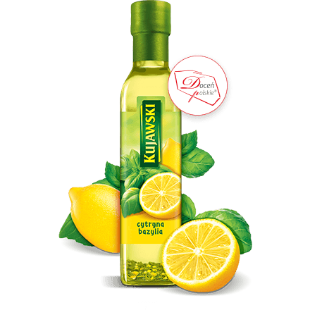 KUJAWSKI Ze smakiem Olej rzepakowy z cytryną i bazylią 250ML