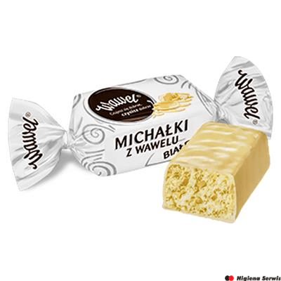 WAWEL Cukierki w czekoladzie Michałki Białe 200g-34kr