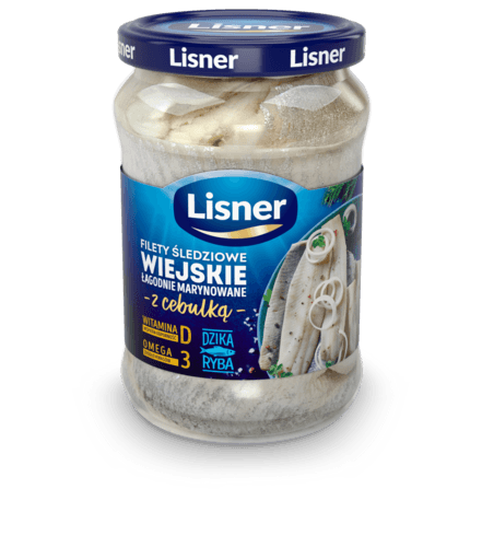 LISNER Filety śledziowe wiejskie z cebulką 600G