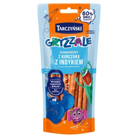 TARCZYŃSKI Gryzzale Kabanoski z kurczaka bezglutenowe 90g