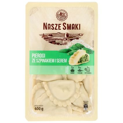Nasze Smaki Pierogi ze szpinakiem i serem 400g