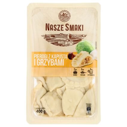 Nasze Smaki Pierogi z kapustą i grzybami 400g