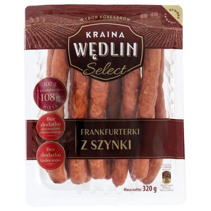 Kraina Wędlin Frankfurterki z szynki 320 g