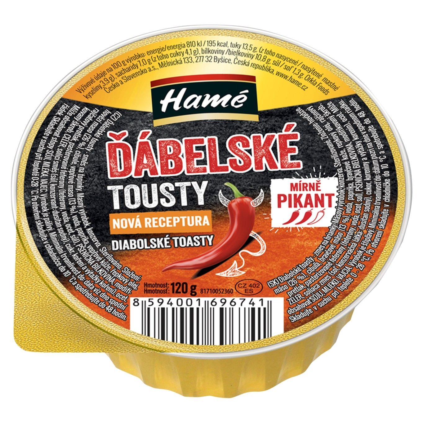 Hamé Ďábelské tousty 120g PIKANT super na topinku