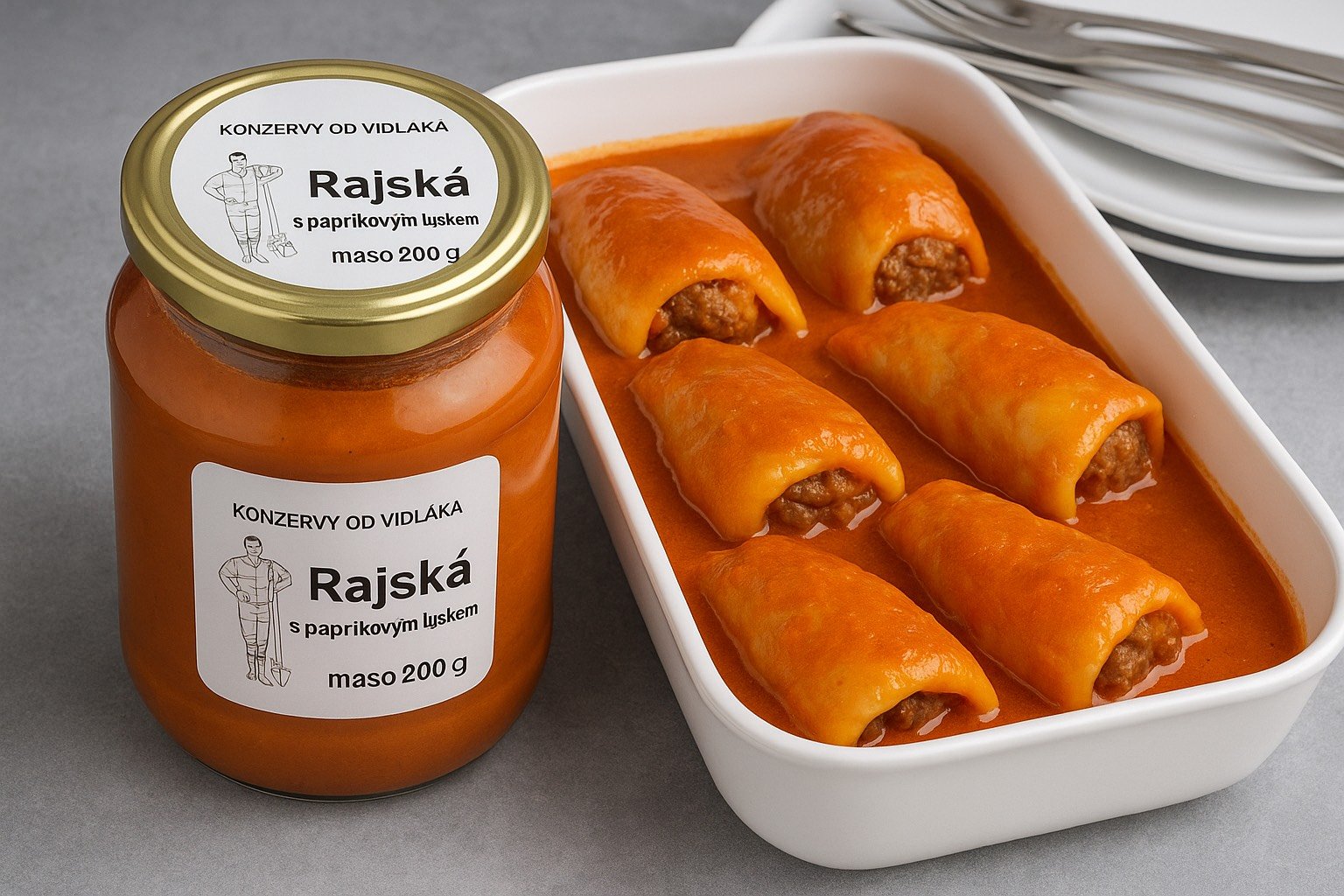 Rajská omáčka s plněným paprikovým luskem – 0,9 l